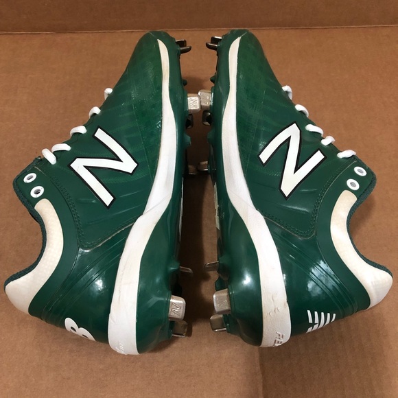 New Balance Softball Cleats Green White Unisex Men Size 6W. - Picture 9 of 13
